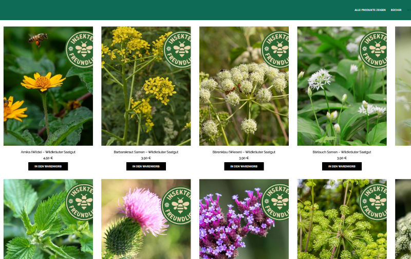 Screenshot unseres Wildkr&auml;utershops