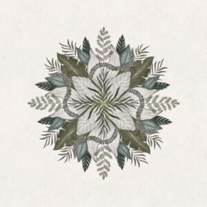 Postkarte Wildkräuter Mandala